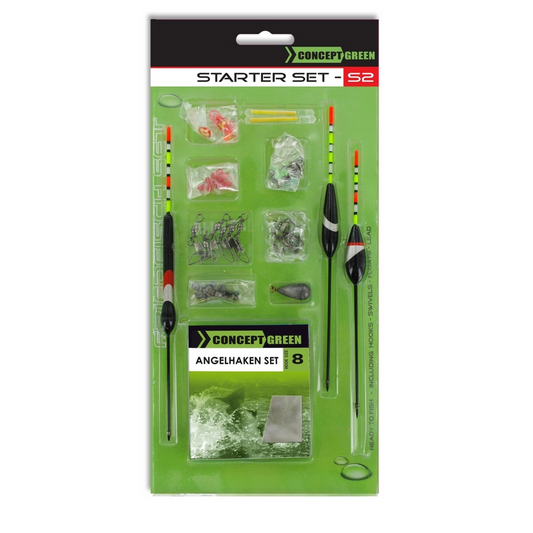 Friedfisch Set Green Concept, Komplettmontageset zum Angeln, Starterset