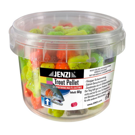 Trout Pellets 60 g, multicolor, Jenzi